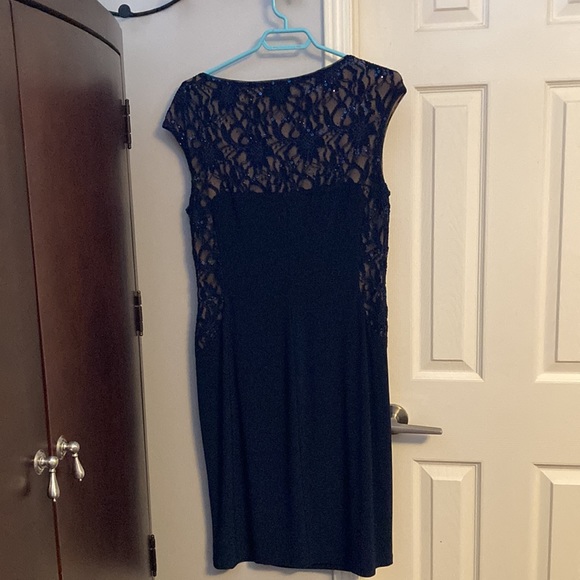 Lauren Ralph Lauren size 12 navy blue dress - Picture 2 of 3
